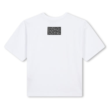 MARC JACOBS Playera unisex para niño y adolescente blanca